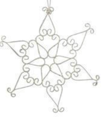 Iridescent White Large Snowflake Ornament