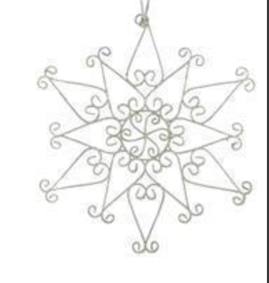 Iridescent White Large Snowflake Ornament