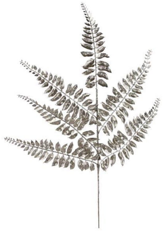 29.5" Metallic Fern Leaf Spray