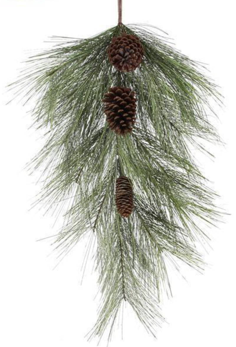 32" Iced Pinecone Teardrop