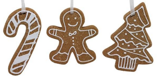 Brown & White Gingerbread Ornaments