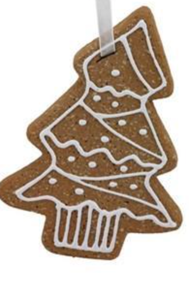 Brown & White Gingerbread Ornaments