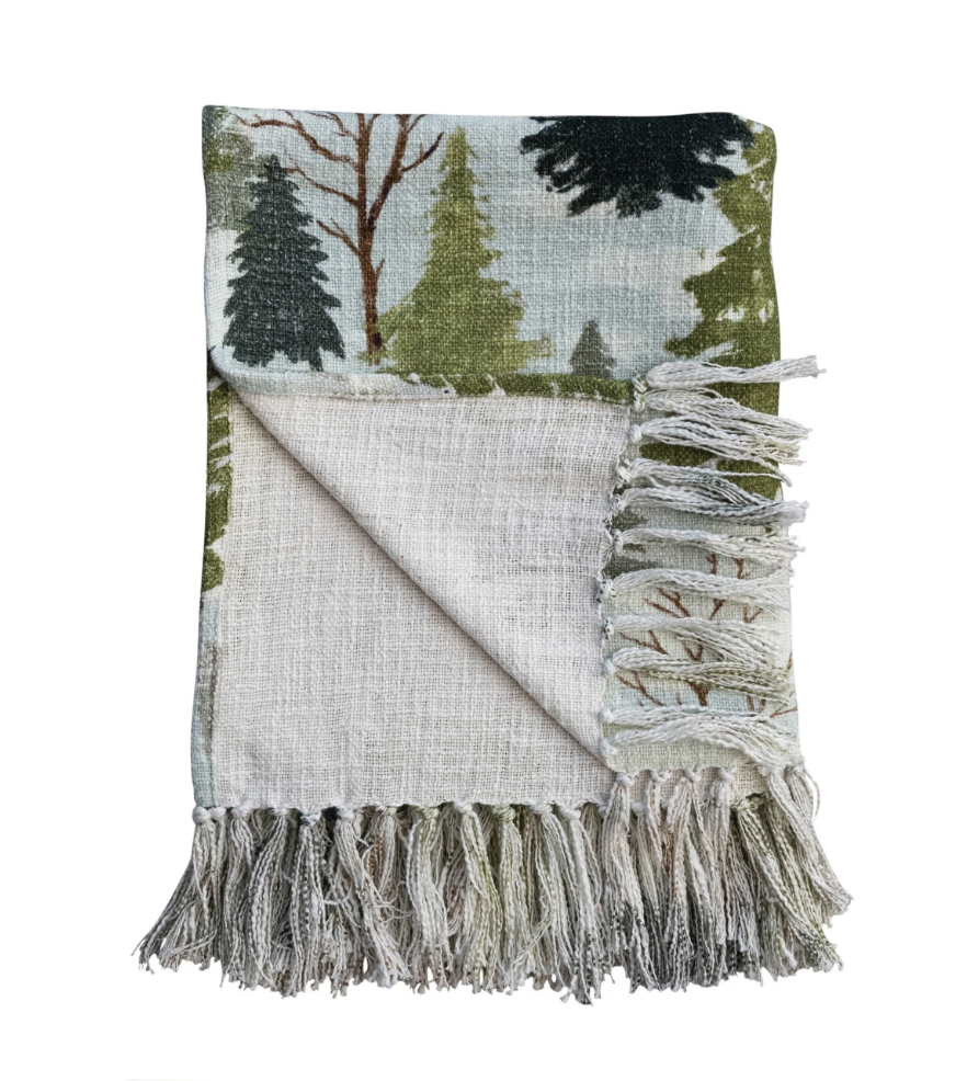 Tree Pattern Throw Blanket