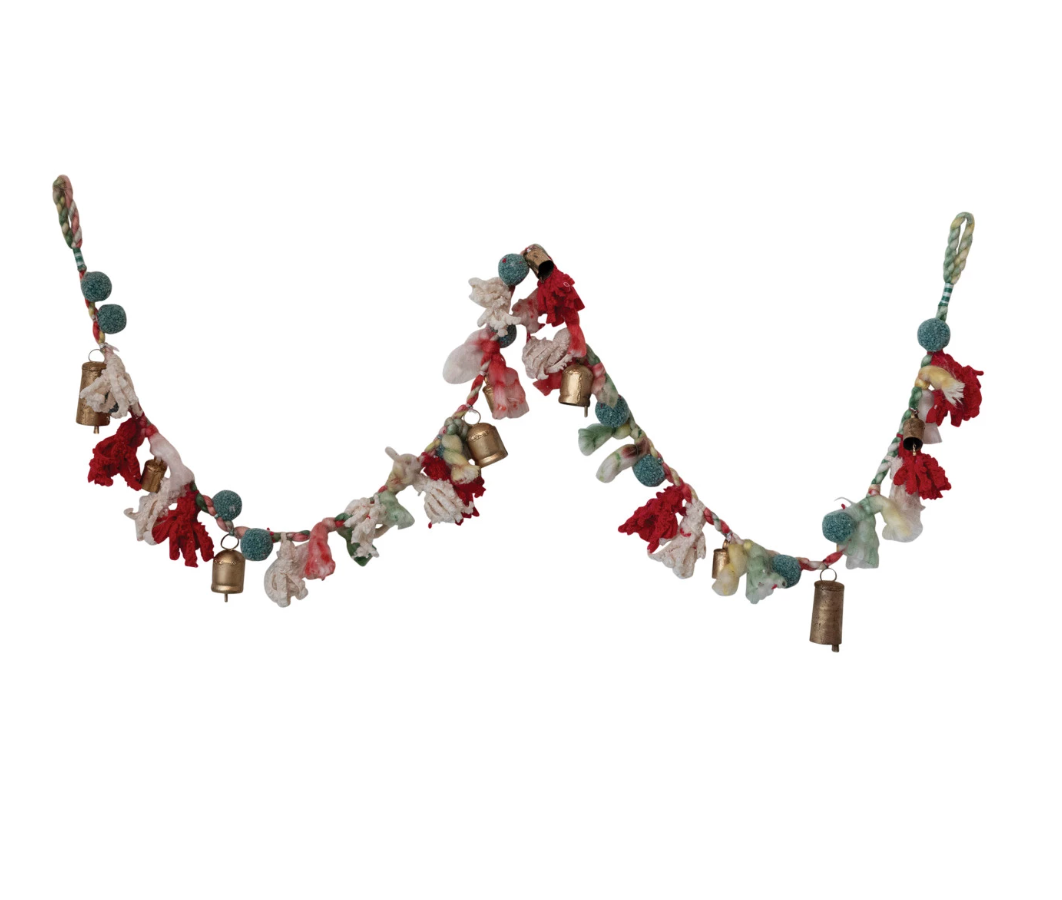 Handmade Wool & Cotton Colorful Garland