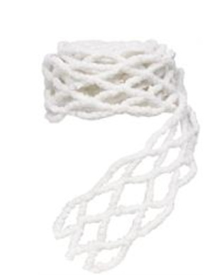 Flocked Snow Net Ribbon