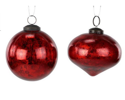 Red Iridescent Glass Ornament