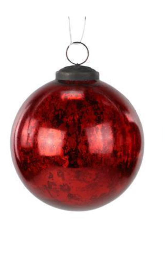 Red Iridescent Glass Ornament