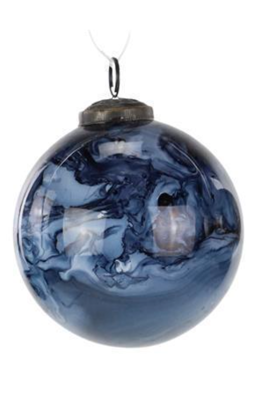 Blue Marble Glass Ornaments