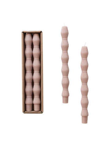 Unscented Sculpted Taper Candles