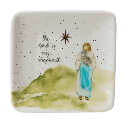 Square Stoneware Christmas Dish