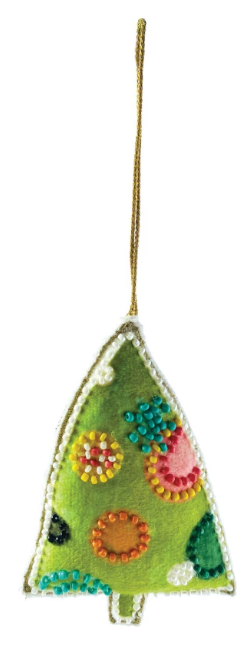 Cotton Beaded Velvet Christmas Tree Ornament