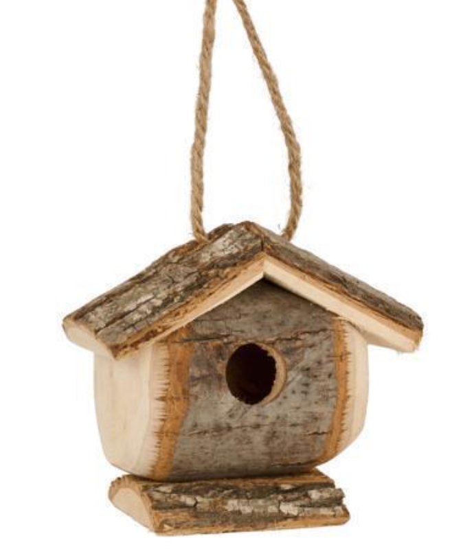 5"H Basswood Bird House Ornament