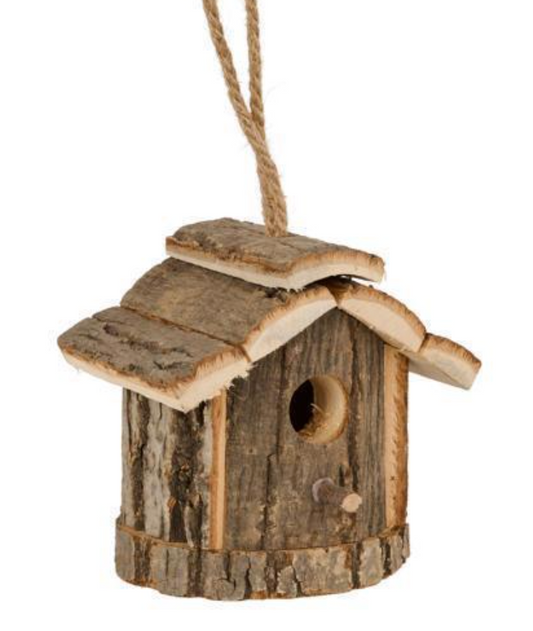 6"H Basswood Bird House Ornament