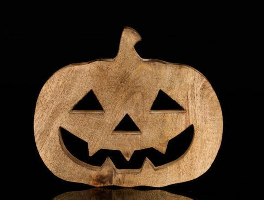 10" Wood Jack-O-Lantern