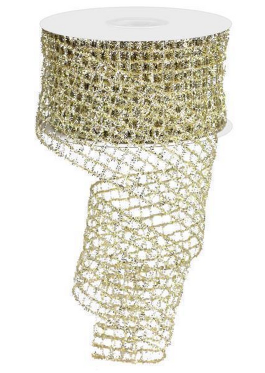 2.5"X10YD Net Tinsel Ribbon