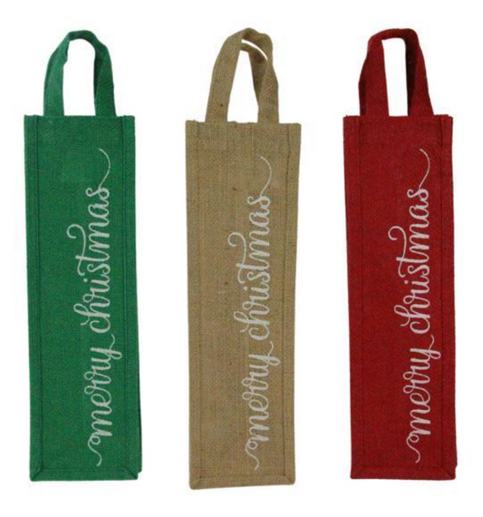 Christmas Wine Bag