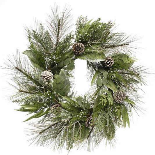 30" Mixed Pine Wreath