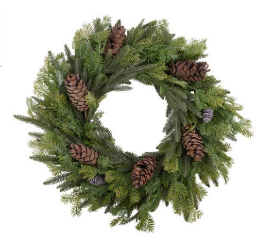 30" Mixed Pine/Pinecone Wreath