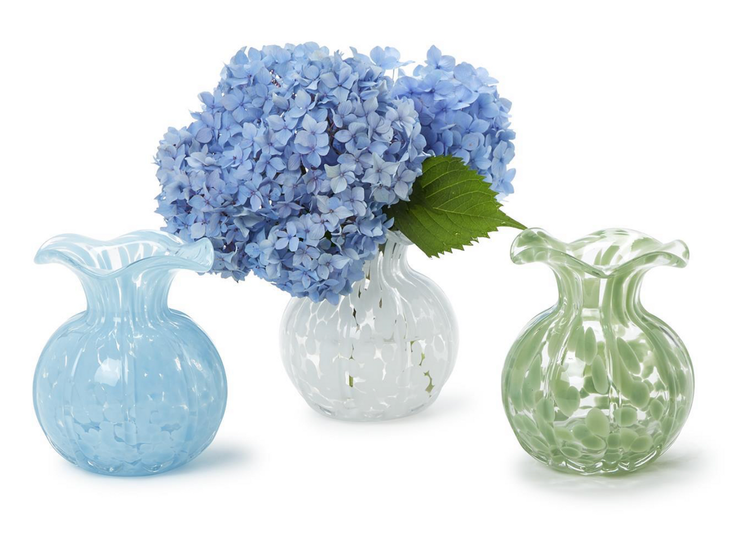 Ruffled Edge Spotted Vase