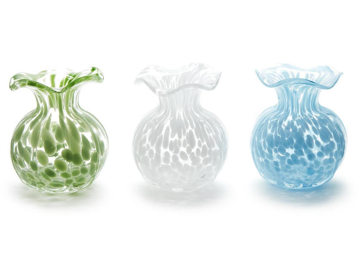 Ruffled Edge Spotted Vase