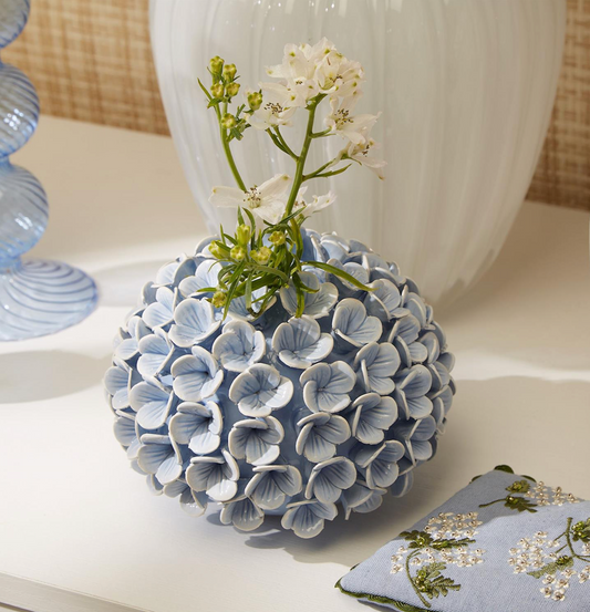 Hydrangea Flower Bud Vase / Taper Candle Holder