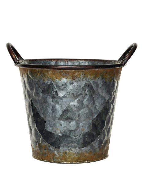 Jack-O-Latern Metal Buckets