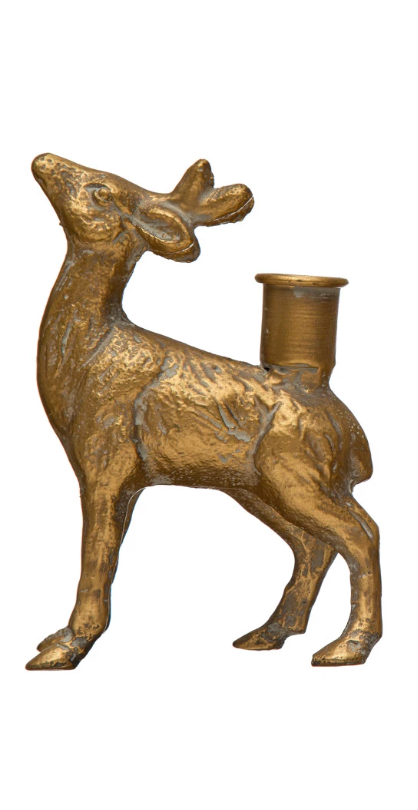 Cast Iron Deer Taper Holder