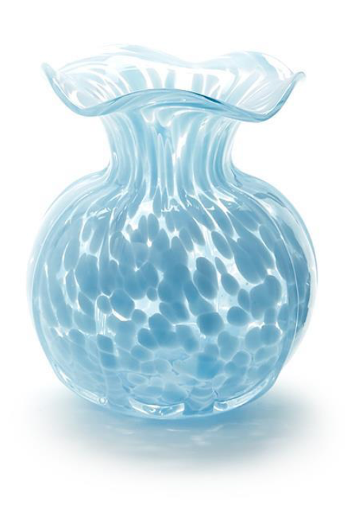 Ruffled Edge Spotted Vase