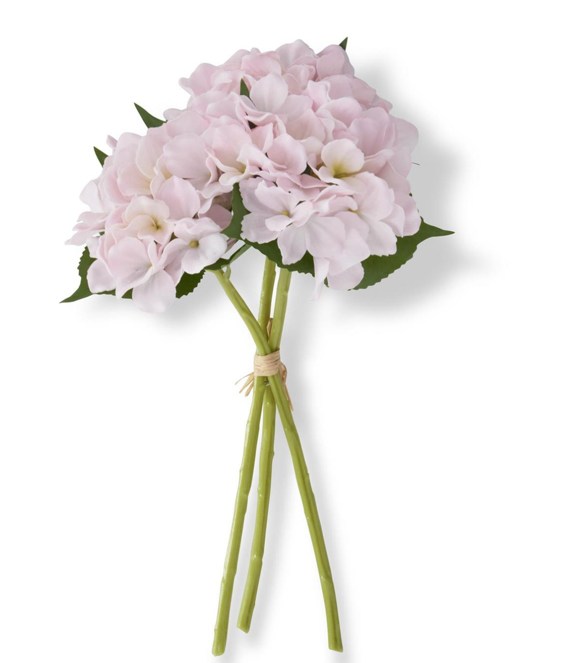 15 Inch Pink Real Touch Hydrangea Bundle (3 Stems)