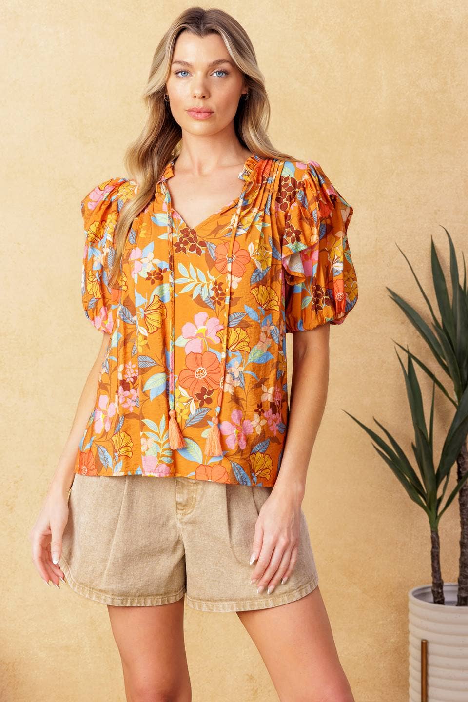 Printed Woven Top