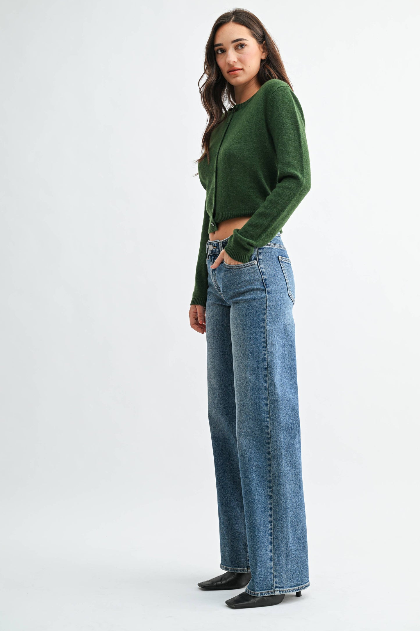 Full Length Wide Leg - MEDIUM DENIM