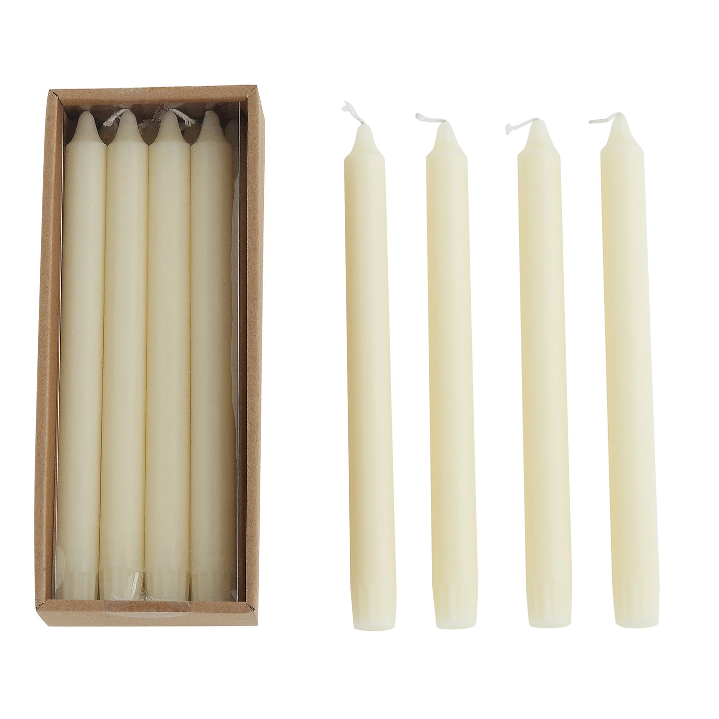 Unscented Taper Candle Box Set of 12