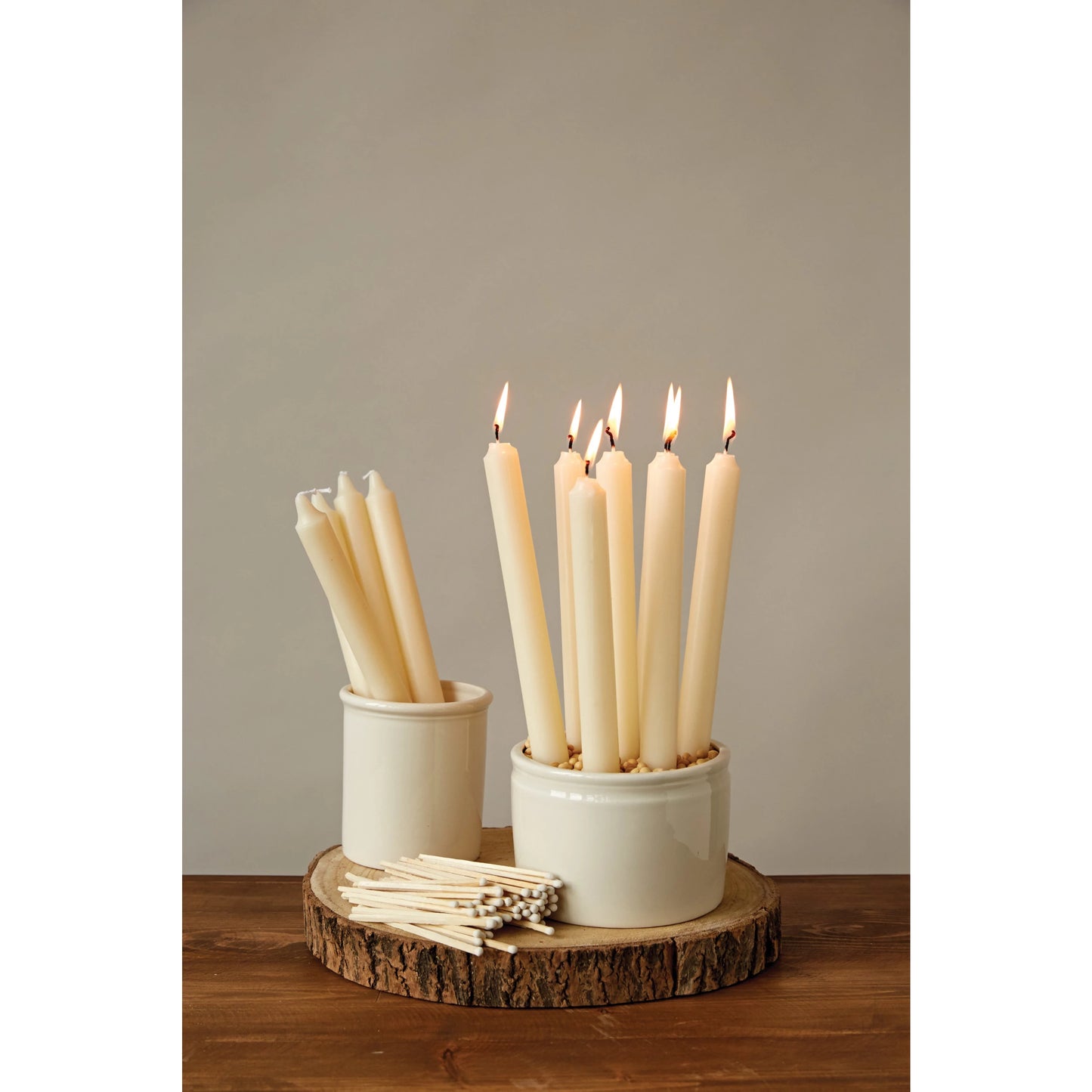 Unscented Taper Candle Box Set of 12