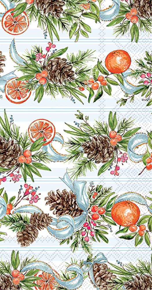 Pinecones And Ribbons Fall Guest Napkins