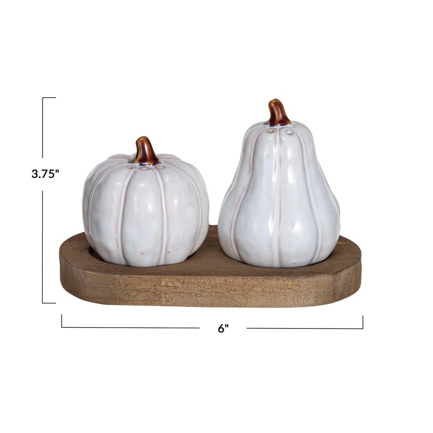 Stoneware Pumpkin Salt & Pepper Shaker Set