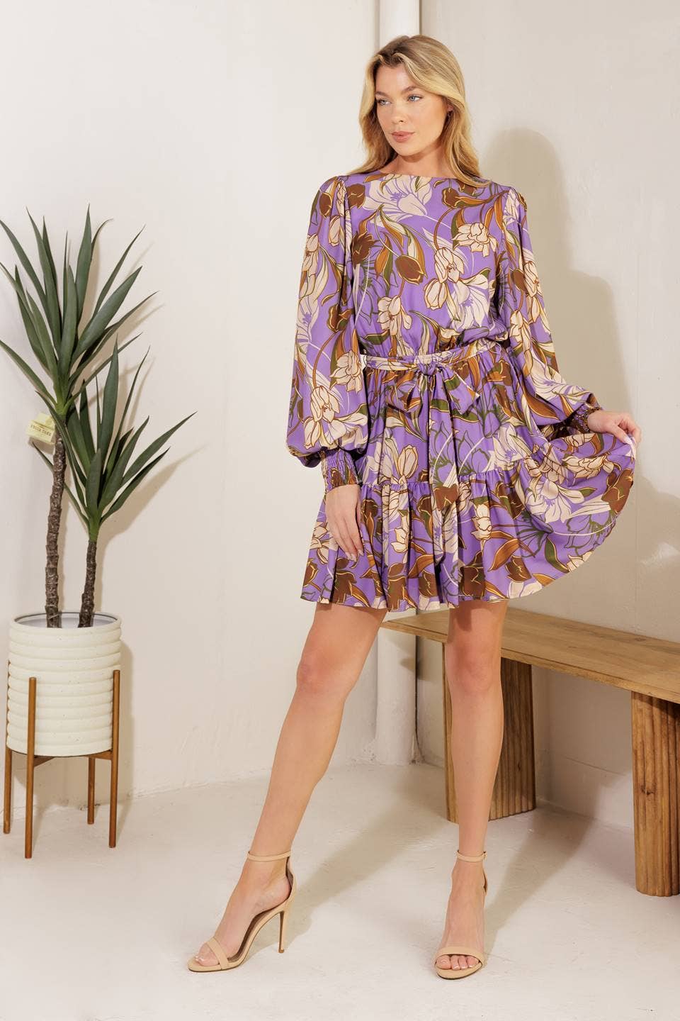 Printed Woven Mini Dress