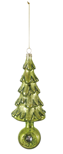 Mercury Glass Tree Ornament w/ Witch's Eye Base
