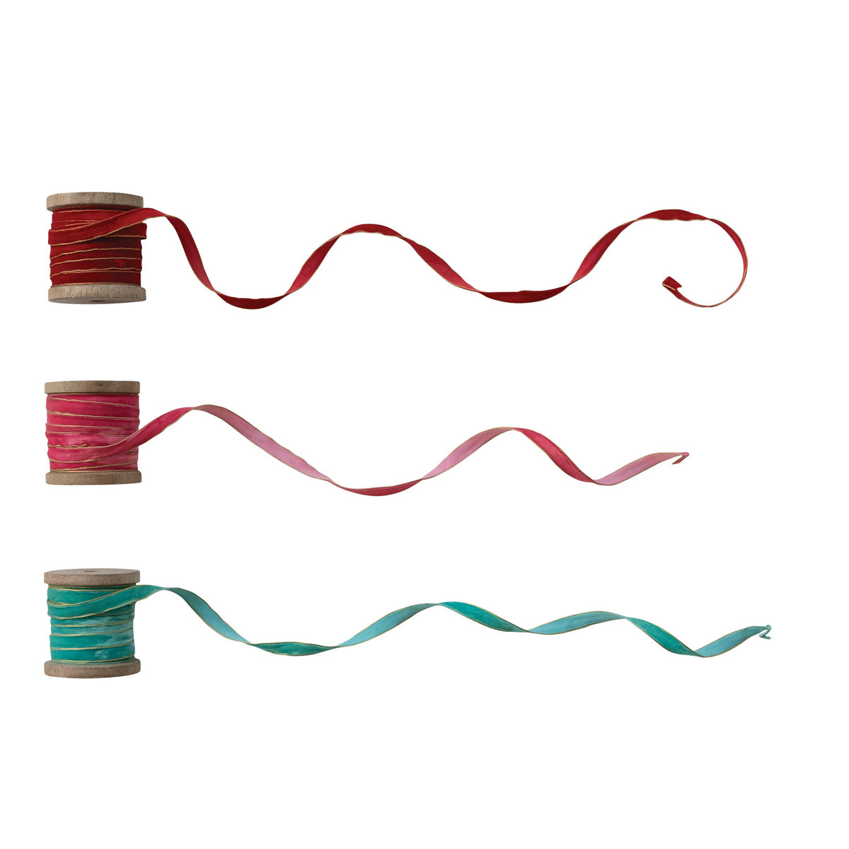 10 Yrd Velvet Ribbon with Metallic Edges