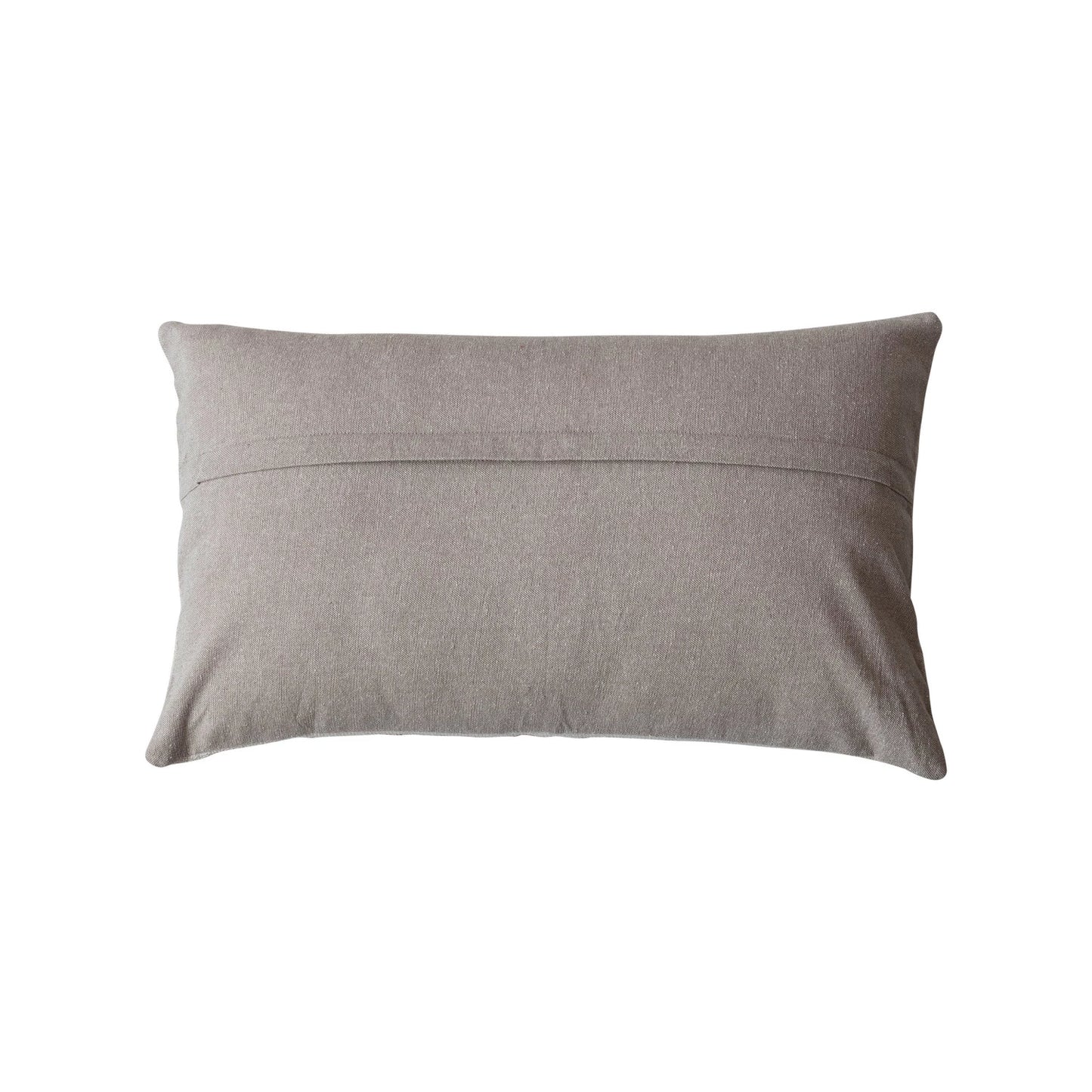 Cotton Embroidered Lumbar Pillow