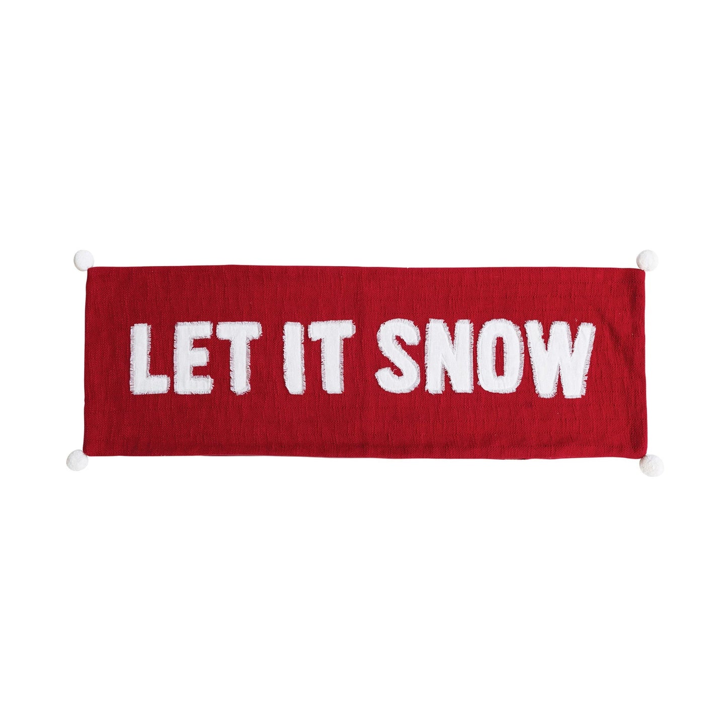 36"L x 12"H Let It Snow Lumbar Pillow