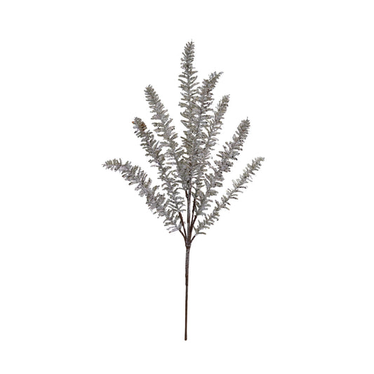 26" Faux Pine Stem with Glitter